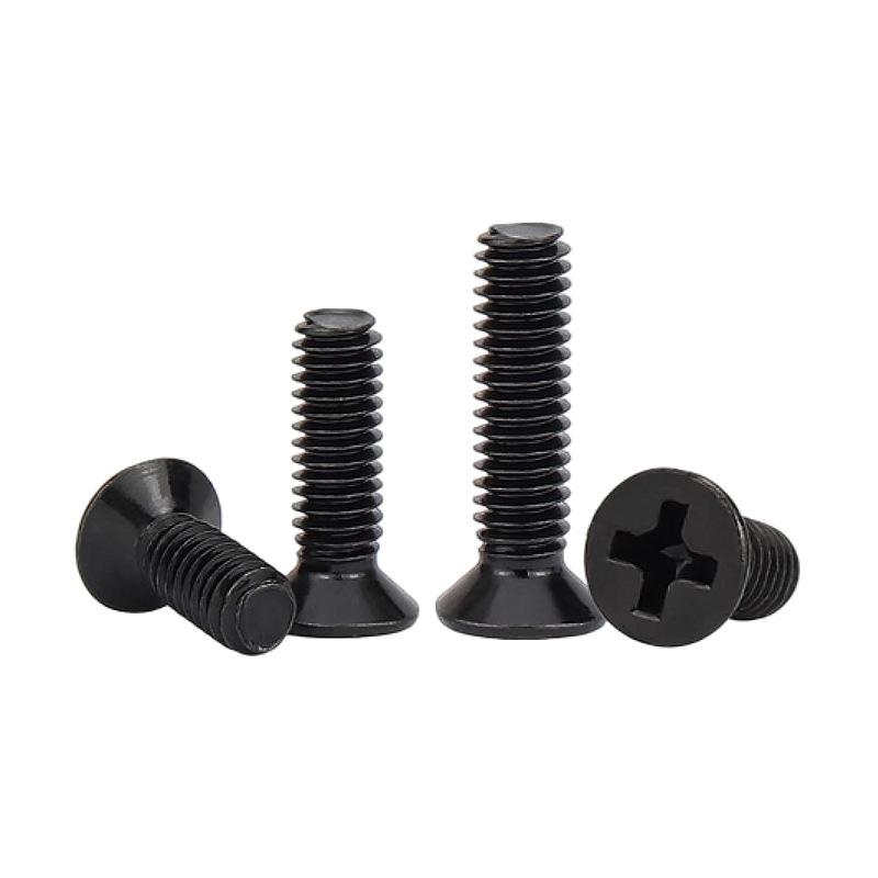 KM Boxed Screws Cross Countersunk Head Laptop Screws 500Pcs Black Small Screws M2M2.5M3