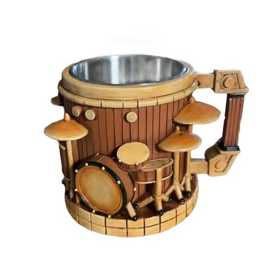 Musical Instrument Coffee Mug Ornament Guitar Piano Violin Drum Saxophone Electric Guitar Resin Mug Novelty Music Cup Gifts for Music Lovers Men Women