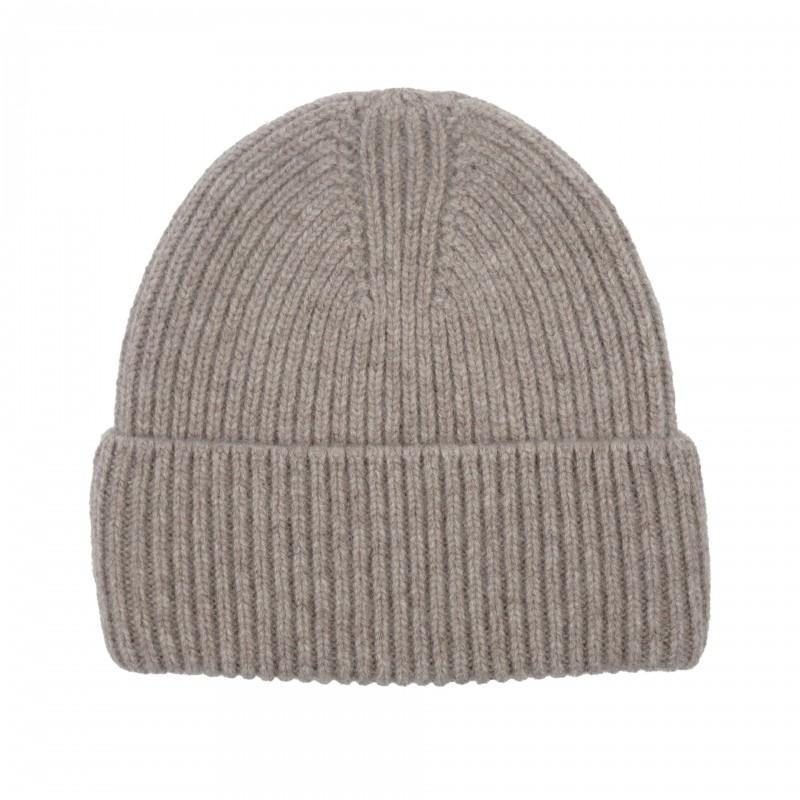 100% Wool Knit Beanie Hat Women Men Warm Ear Protection Winter Cap One-Piece Seamless Solid Color