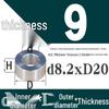 Außen-Ø 20mm Aluminiumlegierung Flache Unterlegscheibe Abstandshalter mit M6/M8/M10/M12 Innenloch - Metallwellenbuchse Isoliersäule.