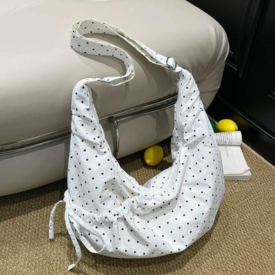 Codzienne torby na ramię w kropki dla kobiet Duża pojemność Damska torba crossbody Codzienna prosta torba dla studentek Torebki Tote