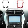 For Ford Explorer 2011—2014 Car Accessoreis Carbon Fiber Center Console CD Radio Panel Interior Cover Trim Sticker Modification