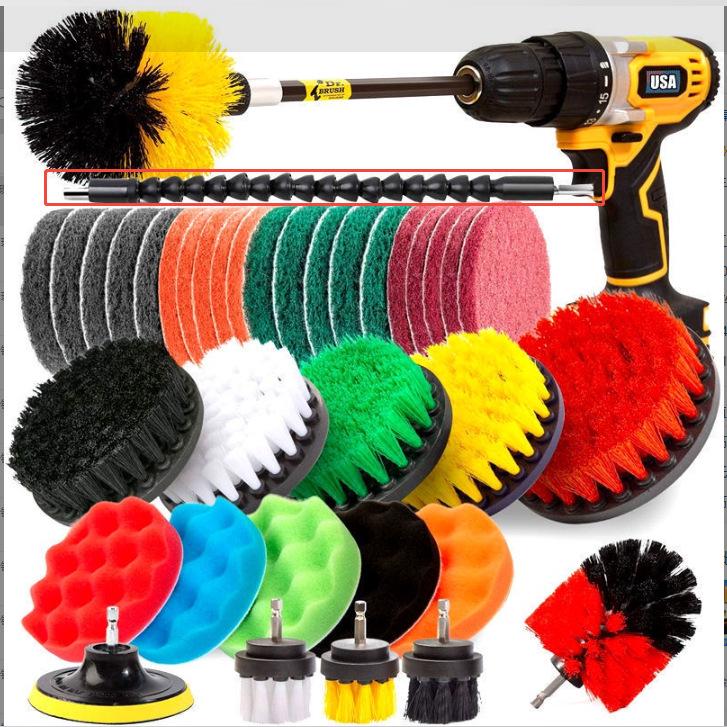 22-Piece Electric Drill Brush Set for Cleaning and Polishing: Stain Removal for Kitchen, Bathroom, and Car.