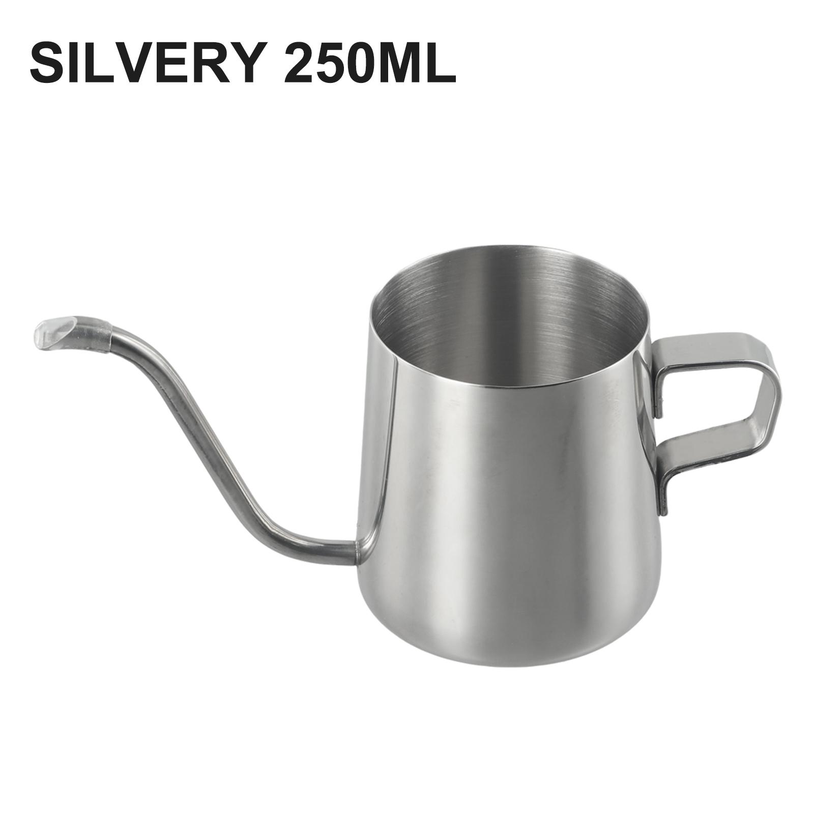 304 Stainless Steel Coffee Kettle Gooseneck Kitchen Tools Silvery 250ML
