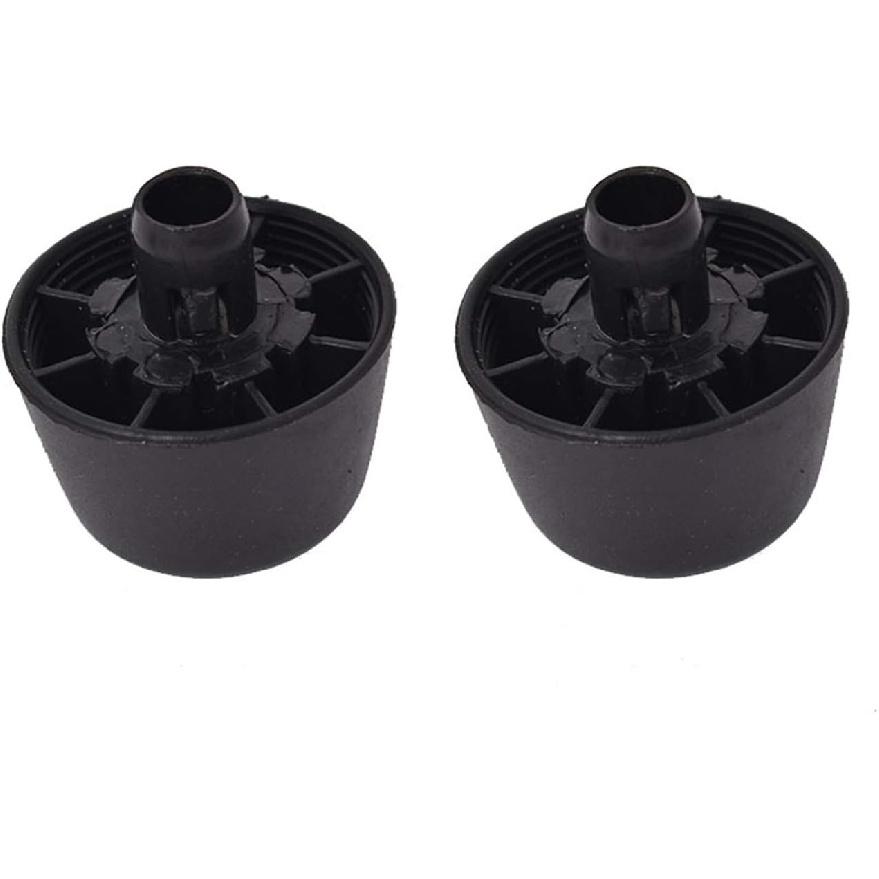 2-piece Black Rubber Bumper Cushion Hood Stoppers Body Replacement for 2007-2018 Wrangler Jk