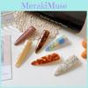 Elegant Korean Premium Acetate Hair Clip With Marble And Caramel Colors For Stylish Women