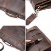 Men's Retro Crazy Horse Leather Crossbody Briefcase - Large Capacity Genuine Cowhide Handbag