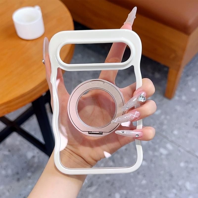 For Huawei Pura X View Case Hard Transparent Ring Stand Magnetic MagSafe Protective Back Cover case For Huawei Pura X View shell