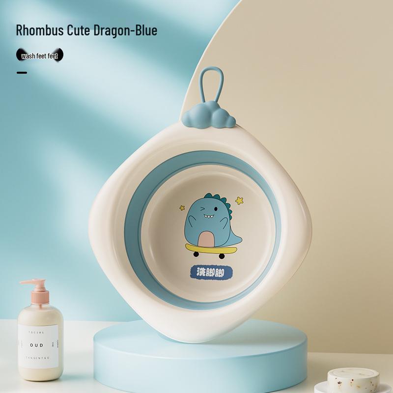 Newborn Portable Foldable Baby Washbasin - Thickened Plastic Infant Basin
