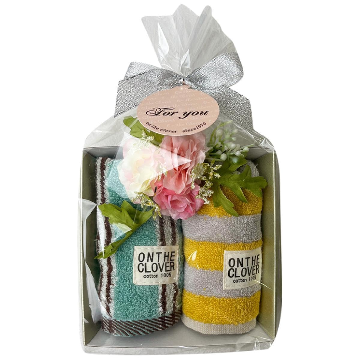 

Поднос для полотенец Hagiwara Подарочный набор из 2 полотенец с букетом Поздравления Прощание Переезд Новая жизнь Подарок на день Милый пушистый носовой платок