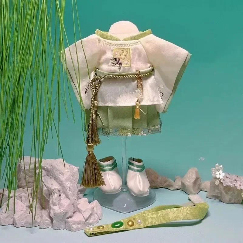 20cm Original Handsome Retro Clothes Cotton Doll Toy DIY Dress Up Headwear Coat Pants Shoes Gemstone Props Dolls Accessories