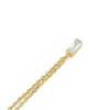 Takeda Jewelry Crystal Bar Pendant Necklace, Silver/Gold, Rectangular Design (Yellow Gold)