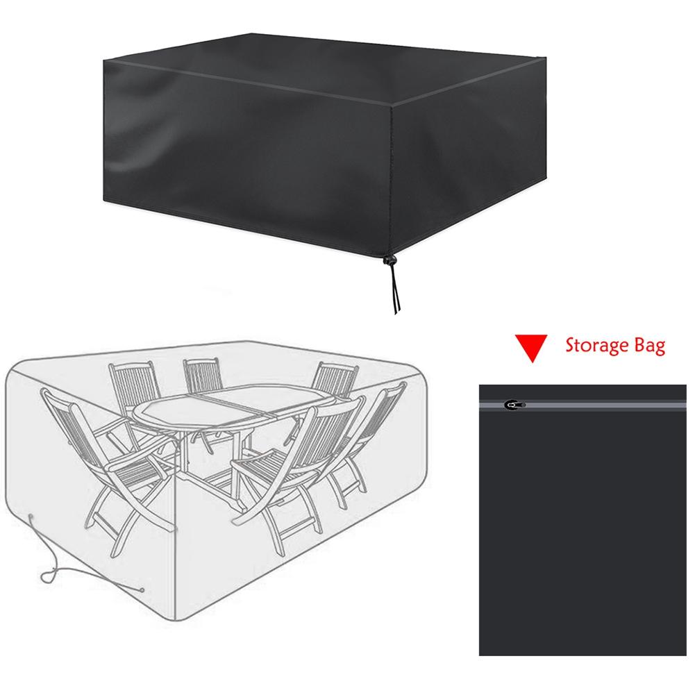 Outdoor Waterproof Oxford Cloth Table Chair Dust Proof Cover for Garden (180x120x74cm)