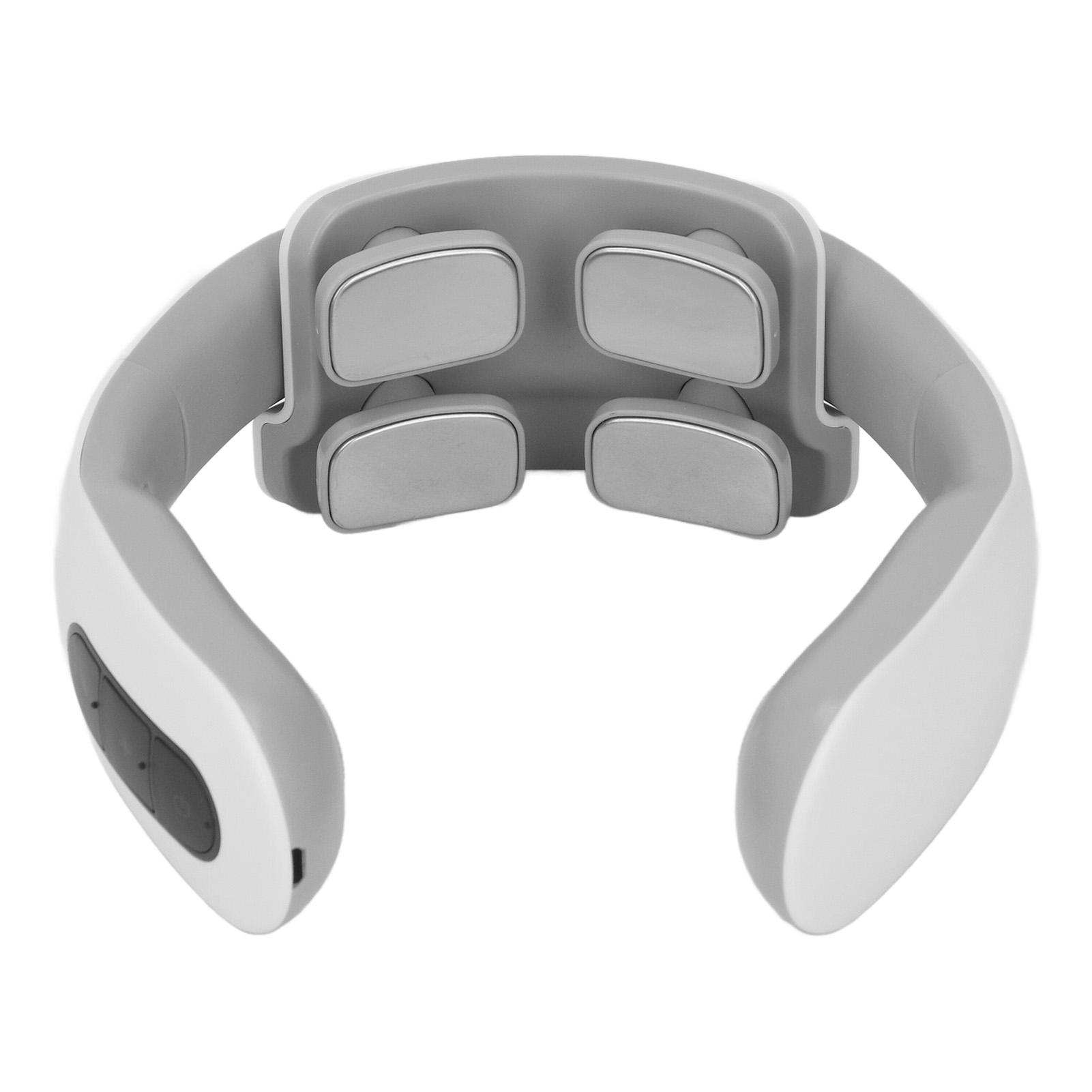 

Электрический импульсный массажер для шеи, интеллектуальный голосовой массажер с 4 головками и 6 режимами, импульсный массажер для плеч и плеч