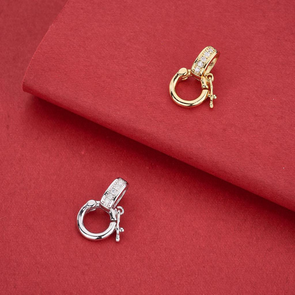 Chiusura a Moschettone di Lusso in Argento Sterling S925 per Ciondoli Fai-da-te per Collane di Perle e Giada