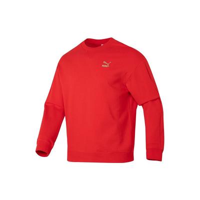 Puma Kinų Drakono Metų Serija Logotipo Raštas Siuvinėtas Apvalios Kaklo Fitneso Treniruočių Palaidinė Unisex Palaidinė 625834-11