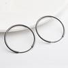 Korean Version of Korean Version of Personalized Round Circle Earrings for Women's Silver Ears