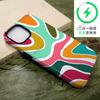 American Retro Color Wavy Pattern Apple 16 Mobile Phone Case 15pm Two-in-one Film Case iPhone17pm Anti-drop