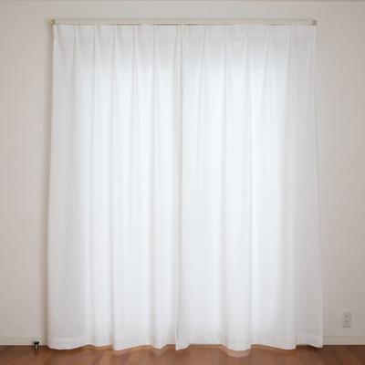 Curtain Laboratory and Plain 100cm Wide X 133cm Set of 2 UV with Adjustable Simple Design "Heat-Blocking, Insulating, Privacy-Blocking Lace, White"