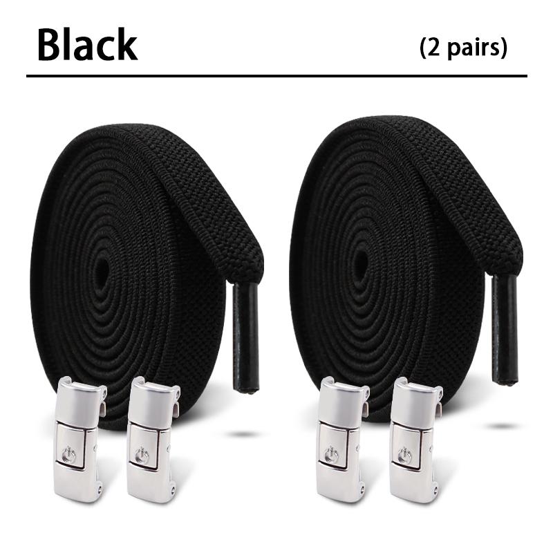 Elastic Laces Sneakers Tennis No Tie Shoe laces Lock Shoelaces without ties Kids Adult Flat Shoelace Shoes Accessories 2Pair