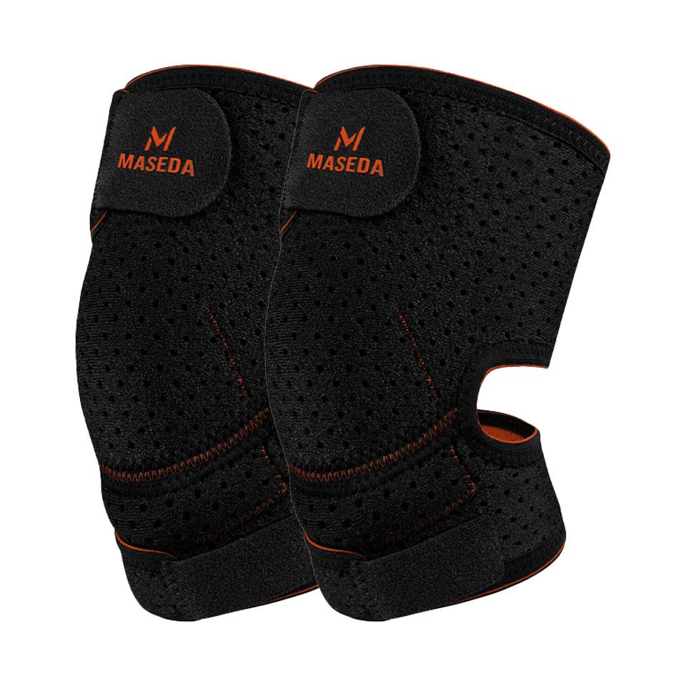 1/2 st Andningsbar Knästöd Förtjockad Eva Minska Meniskskada Skydda Knäskålen Dubbel Rem Trycksättning Knäskydd