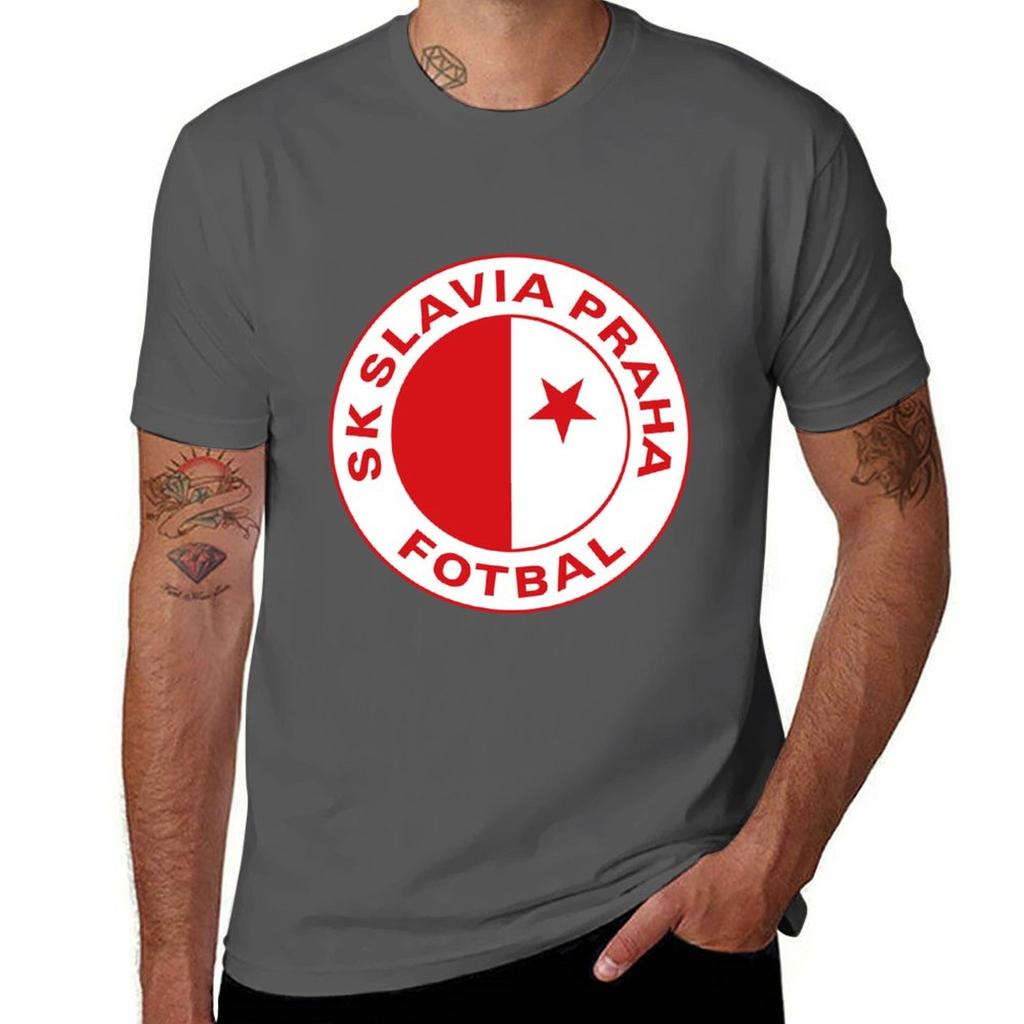 Sportovn Klub Slavia Praha Maglietta Magliette Larghe Magliette Grafiche da Basket Cose Economiche Maglietta Grafica Magliette Divertenti Vintage Unisex