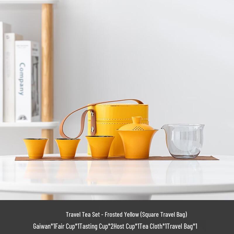 

Portable Ceramic Gongfu Travel Tea Set