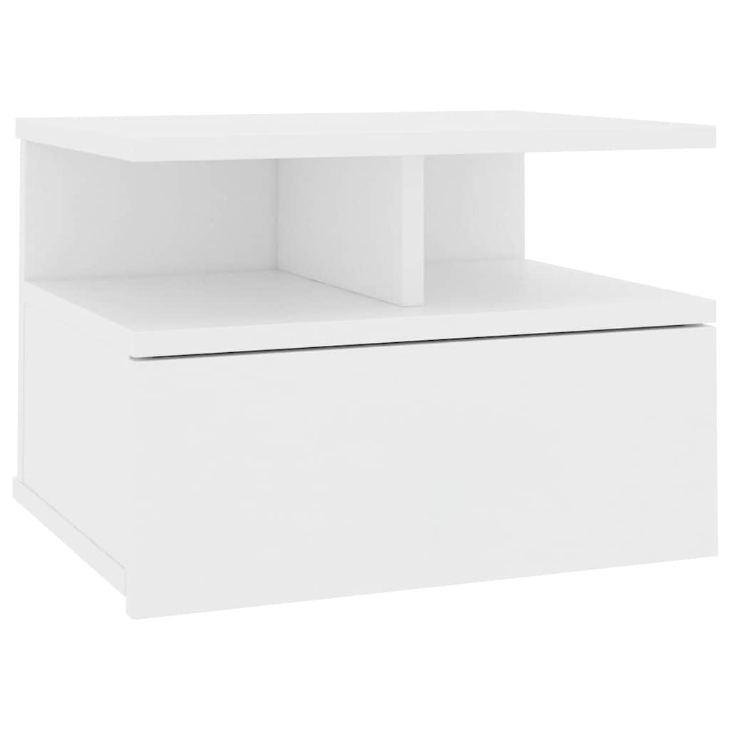 Hanging Nightstand White 40 x 31 x 27 cm Engineered Wood