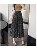 2026 Spring/Summer Floral High-Waisted A-Line Maxi Skirt for Women - Retro, Slimming, Hip-Covering Design