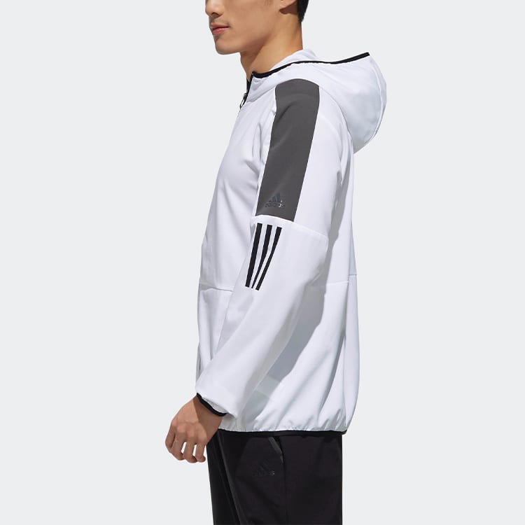 Adidas Jackets Men's White Hooded Moderate Pilot DV0941