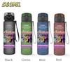 560ML KPop Demon Hunters Plastic Cartoon Pattern Water Cup Tall Superior Quality Children Outdoor Sports Drinking Water Bottle Birth Date Present