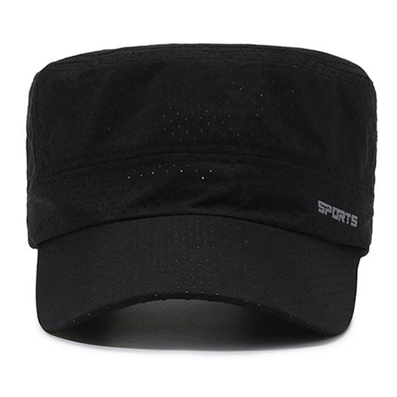 Letnie czapki przeciwsłoneczne z siateczki szybkoschnące czapki wojskowe dla mężczyzn oddychające czapki z daszkiem czapka przeciwsłoneczna na zewnątrz czapka przeciwsłoneczne czapka do ćwiczeń czapka z płaską górą czapka chroniąca przed słońcem