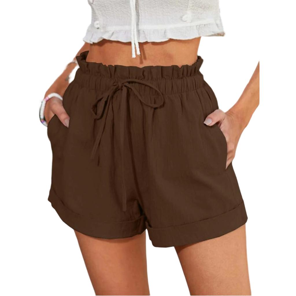 Women's Casual And Comfortable -Color Summer Shorts With Pockets