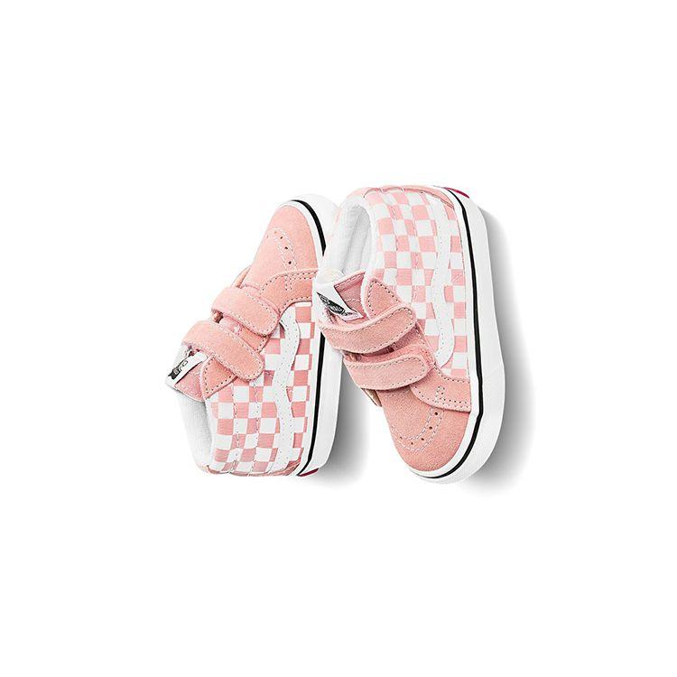 Vans Sk8 Mid Reissue V Comfortable Versatile Mid-Top Walking Shoes Baby sneaker Pink White VN0A348J0I0