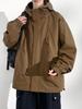 Men's Plus Size Casual Hooded Jacket - Windproof & Trendy for Spring/Autumn