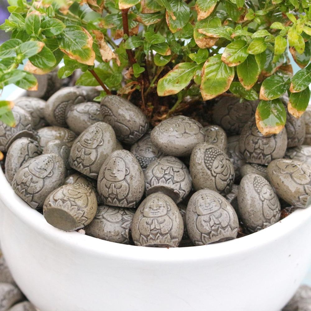

Realistic Stone Buddha Figurine Exquisite Flower Pot Decor Buddha Ornament for Fish Tank Aquarium 20pcs