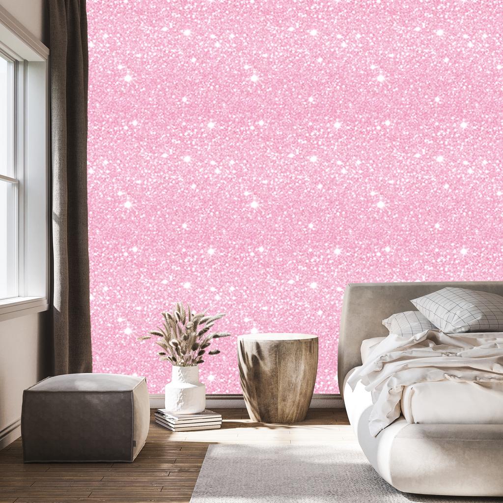 Powder pink glitter wallpaper, powder pink background 50x1000