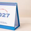 Tagesplan 2027 Schreibtischkalender Dickes Papier Stehender Aufklappkalender Tägliche Planung