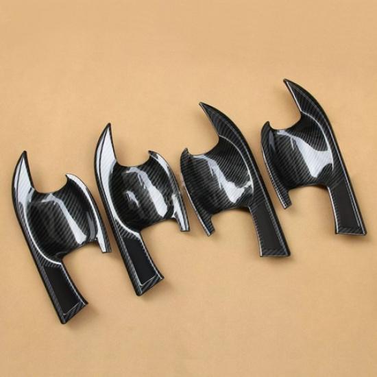 For Mitsubishi Eclipse Cross 2018-2025 Carbon Fiber Door Handle Protector Trims