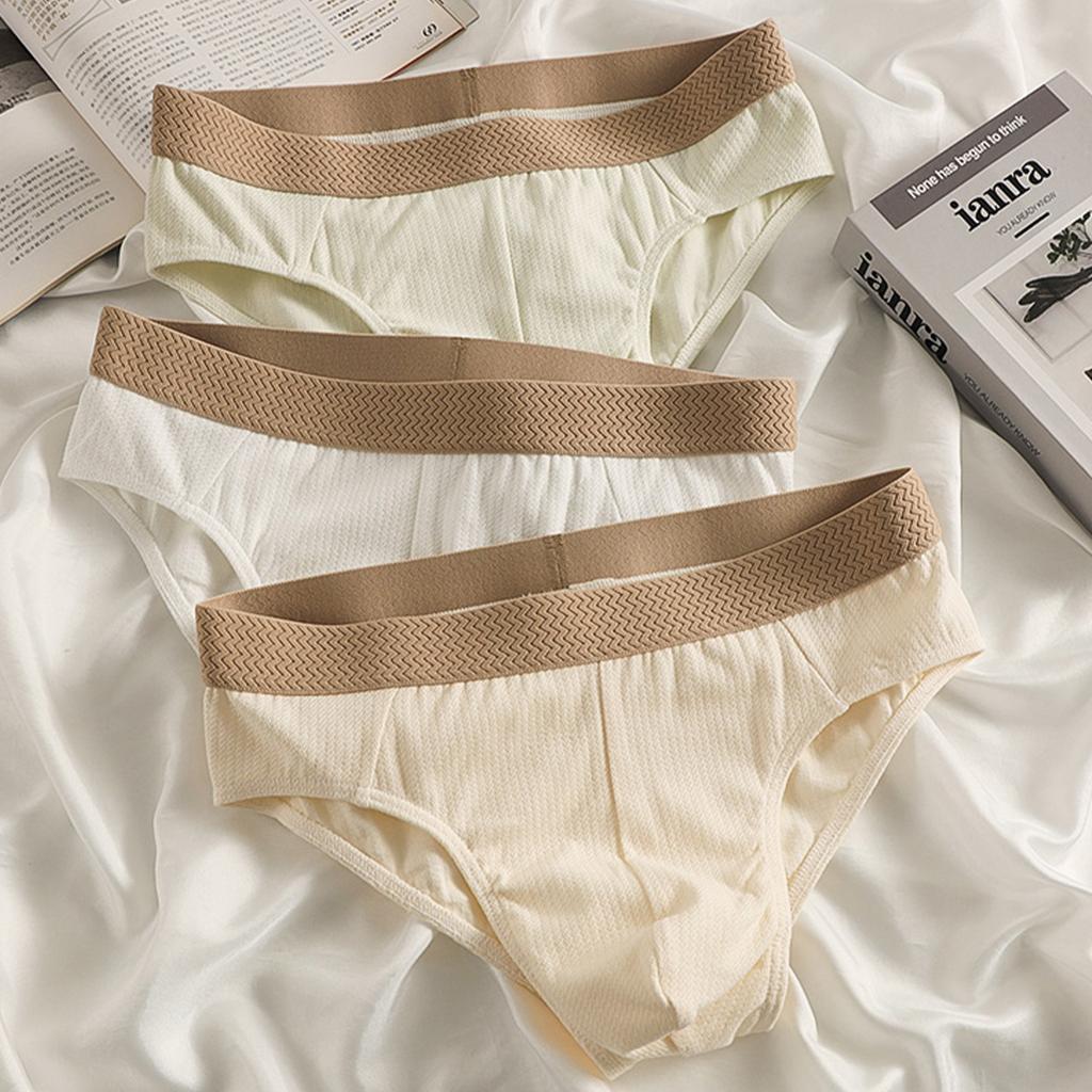 Pánské prodyšné trojúhelníkové spodní prádlo z čisté bavlny Pánské pohodlné a sexy krátké spodní prádlo Pánské