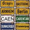 SQ-DGLZ Paris Bangde Road 15x30cm Plate Warning Tin Sign State Wall Decoration Metal Sign Home Decor Painting Plaques Art Poster