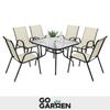 Metal Garden Chairs for Balcony Terrace Garden Furniture Set Beige X6