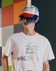 THEMUSEUMVISITOR Color Typo 5 Panel Mesh Cap (Sky Blue)