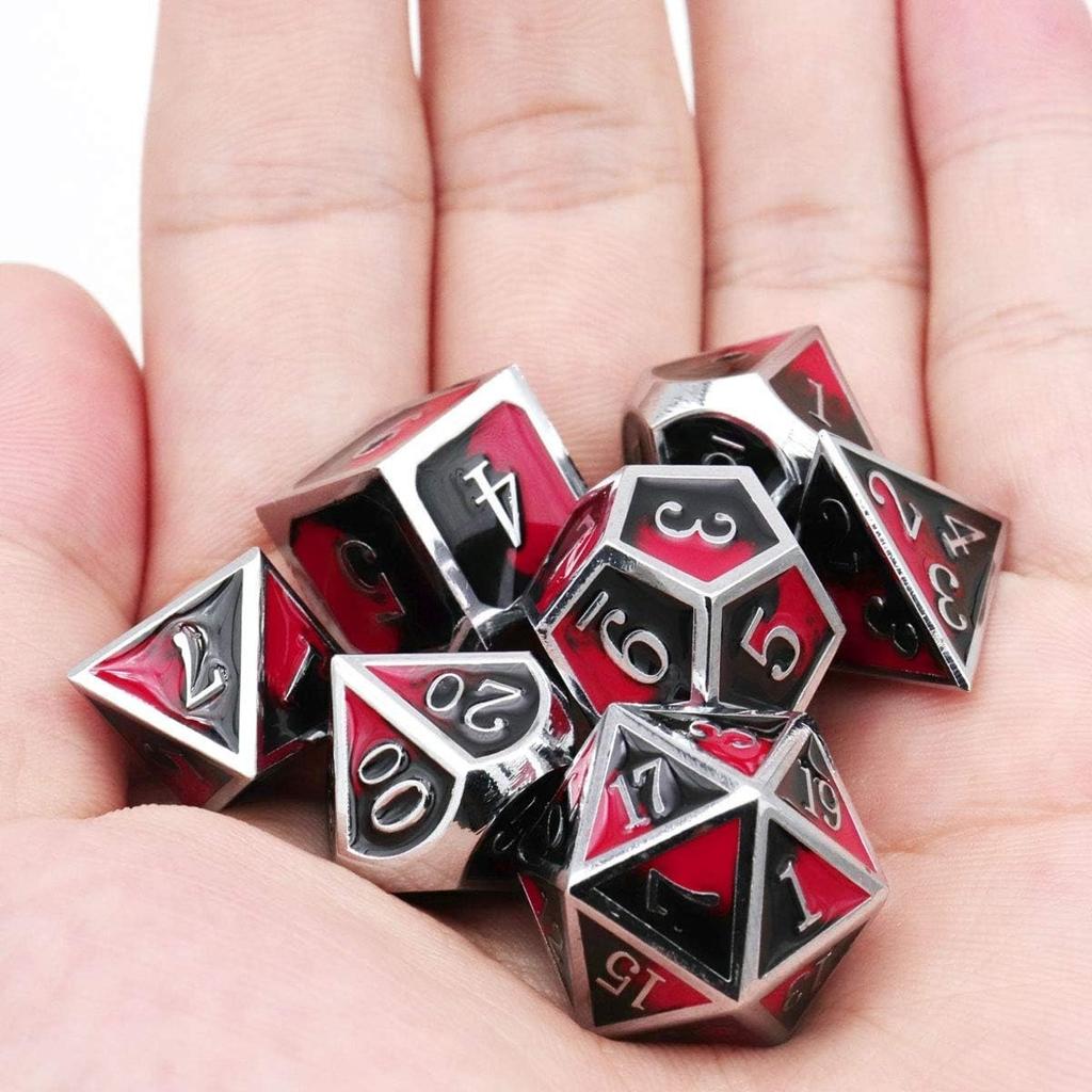DND Metal Dice Set D&D Metal DND Dice for Dungeons and Dragons RPG Games-Vampire