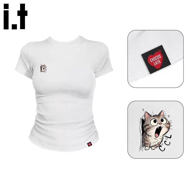 CHOCOOLATEit Women s Slim Fit Half-High Collar Crop Top M