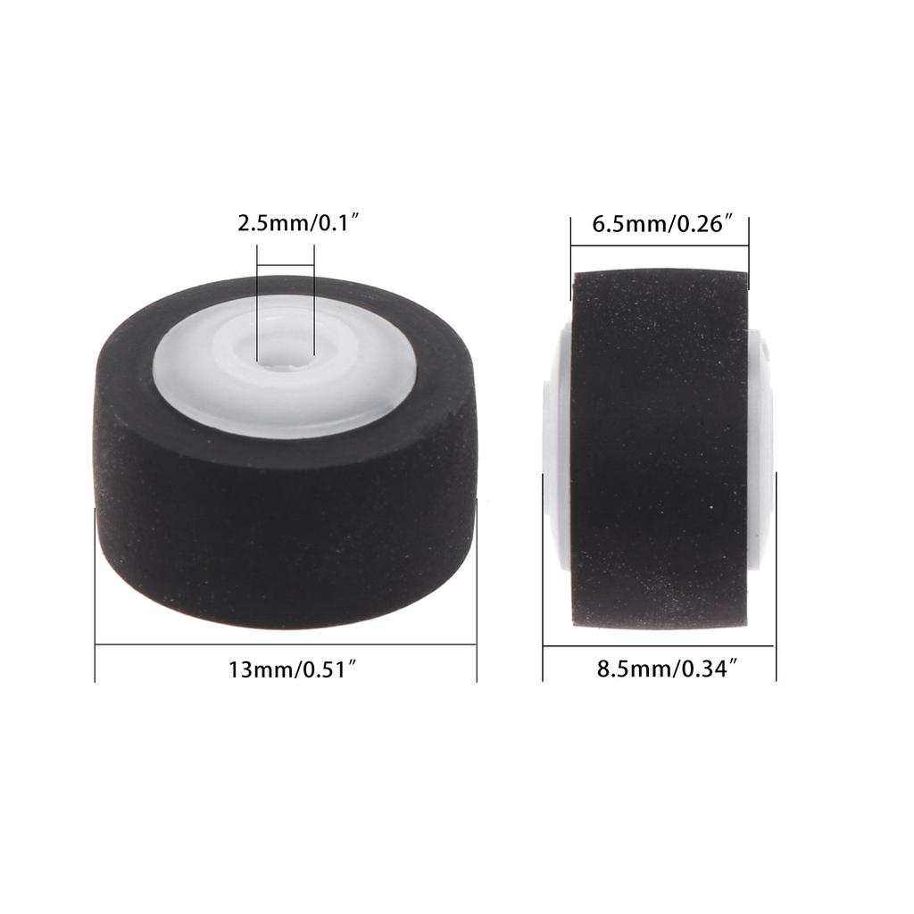 5Pieces 13+8.5+2.5mm Rubber Pinches Roller Belt Pulley Sound Recorder Cassette
