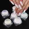 6 Boxes Magic Mirror Powder Set Shiny Powder Aurora Effect Powder Easy To Put On Powder Delicate Powder Festival Holiday Nail Art Jewelry