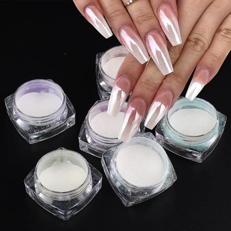 

6 Boxes Magic Mirror Powder Set Shiny Powder Aurora Effect Powder Easy To Put On Powder Delicate Powder Festival Holiday Nail Art Jewelry 6PCS разноцветный
