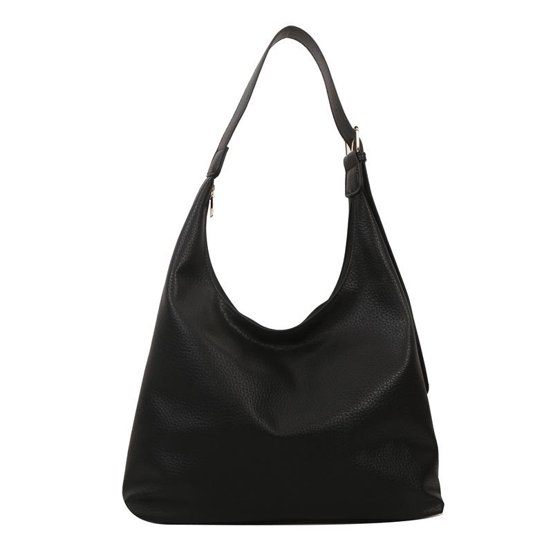 

Retro commuter bag Women s tote bag Lazy wind Large capacity Elegant fashion Versatile handbag Shoulder bag 33*13*26 чёрный