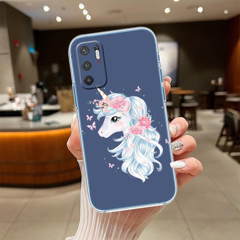 RE17 Cartoon Unicorn Transparent Phone Case for Motorola Moto Edge 20 30 40 50 S30 Fusion Ultra Pro Neo Lite + G200 G23